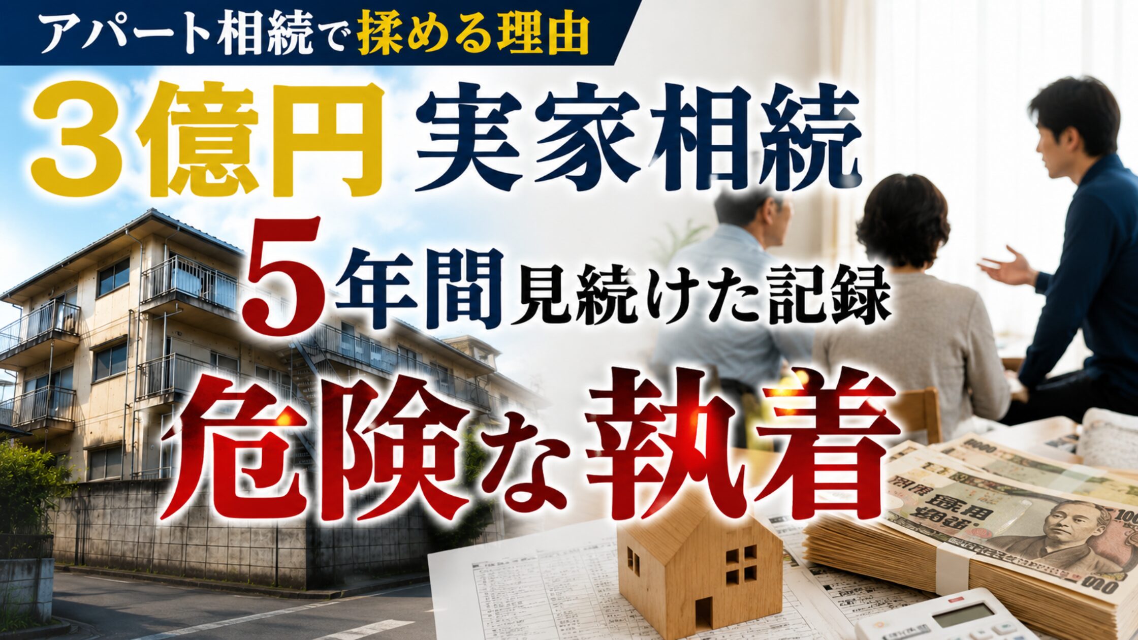 総資産3億円の実家相続でアパート経営に固執する家族と、5年間の記録をテーマにしたブログ記事のアイキャッチ画像