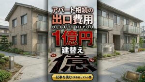 平成築のアパートと、アパート相続の出口費用・1億円規模の建替え費用をテーマにしたアイキャッチ画像