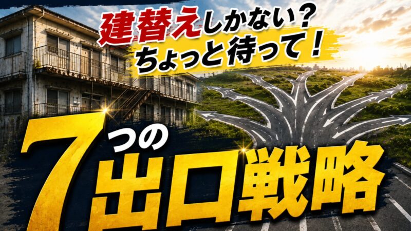 築古アパート相続で建替え・売却・土地活用など7つの出口戦略を比較するアイキャッチ画像
