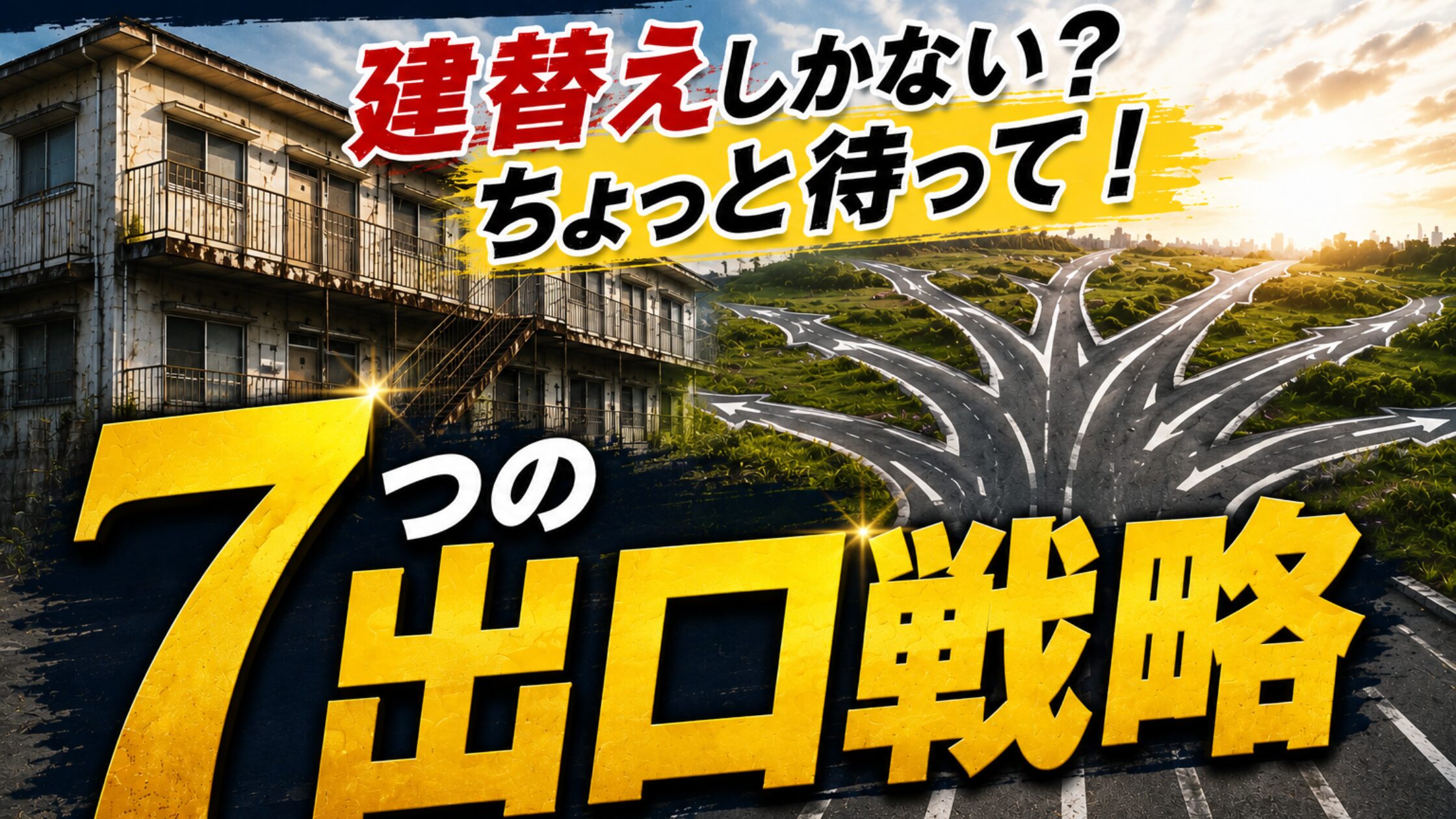 築古アパート相続で建替え・売却・土地活用など7つの出口戦略を比較するアイキャッチ画像